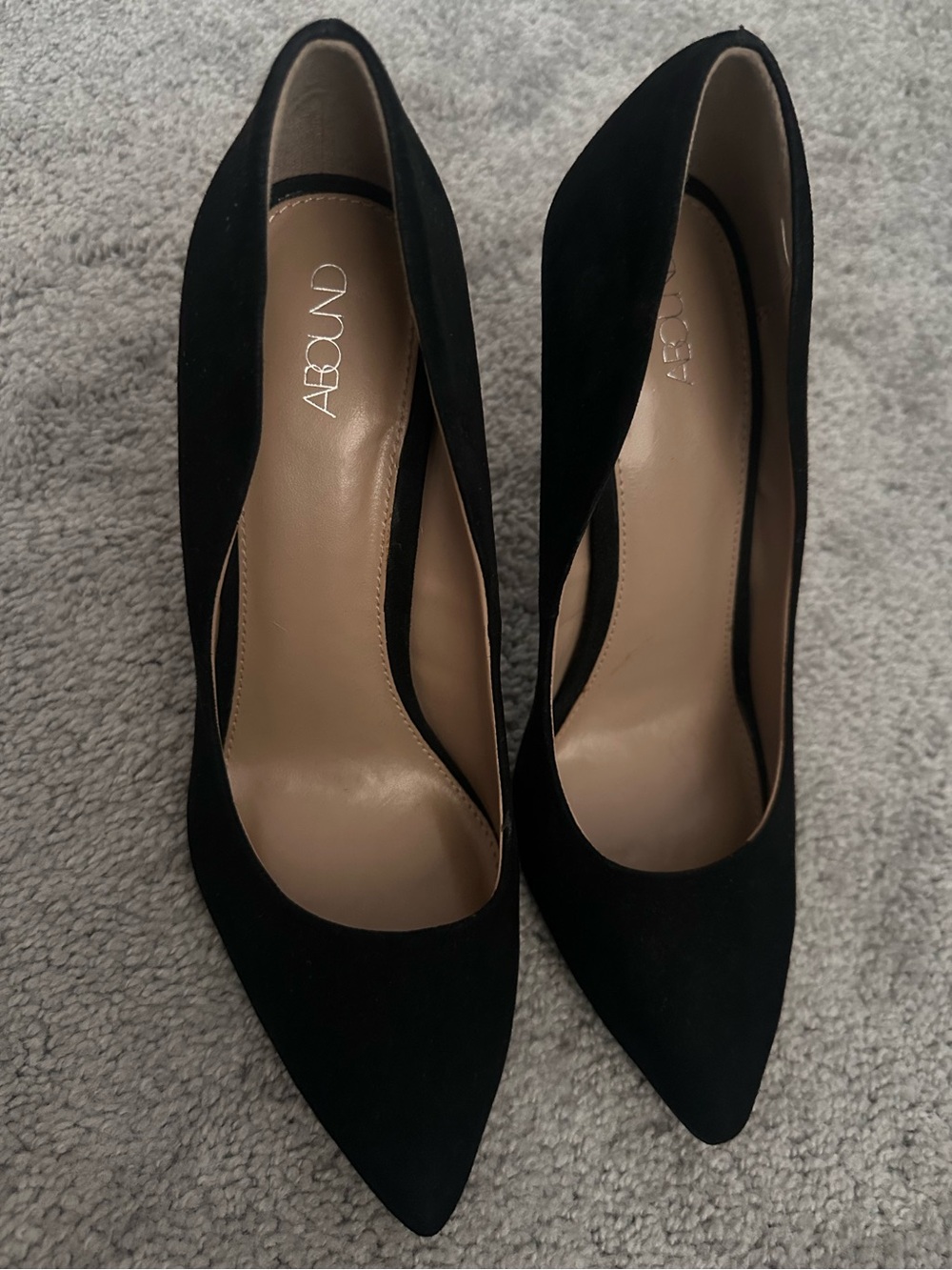 Abound Black Pointed-Toe Suede Pumps Women’s Size 10